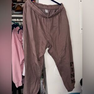 PINK sweatpants with logo
